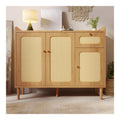 Commode de rangement reglable avec tiroirs chene