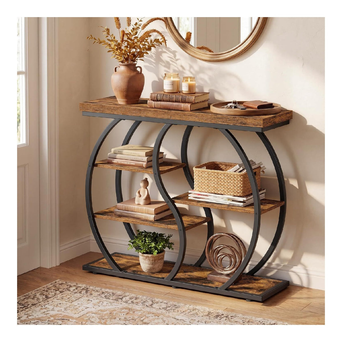 Tables consoles avec rangement ferme noir 30 x 100 x 81,5 centim