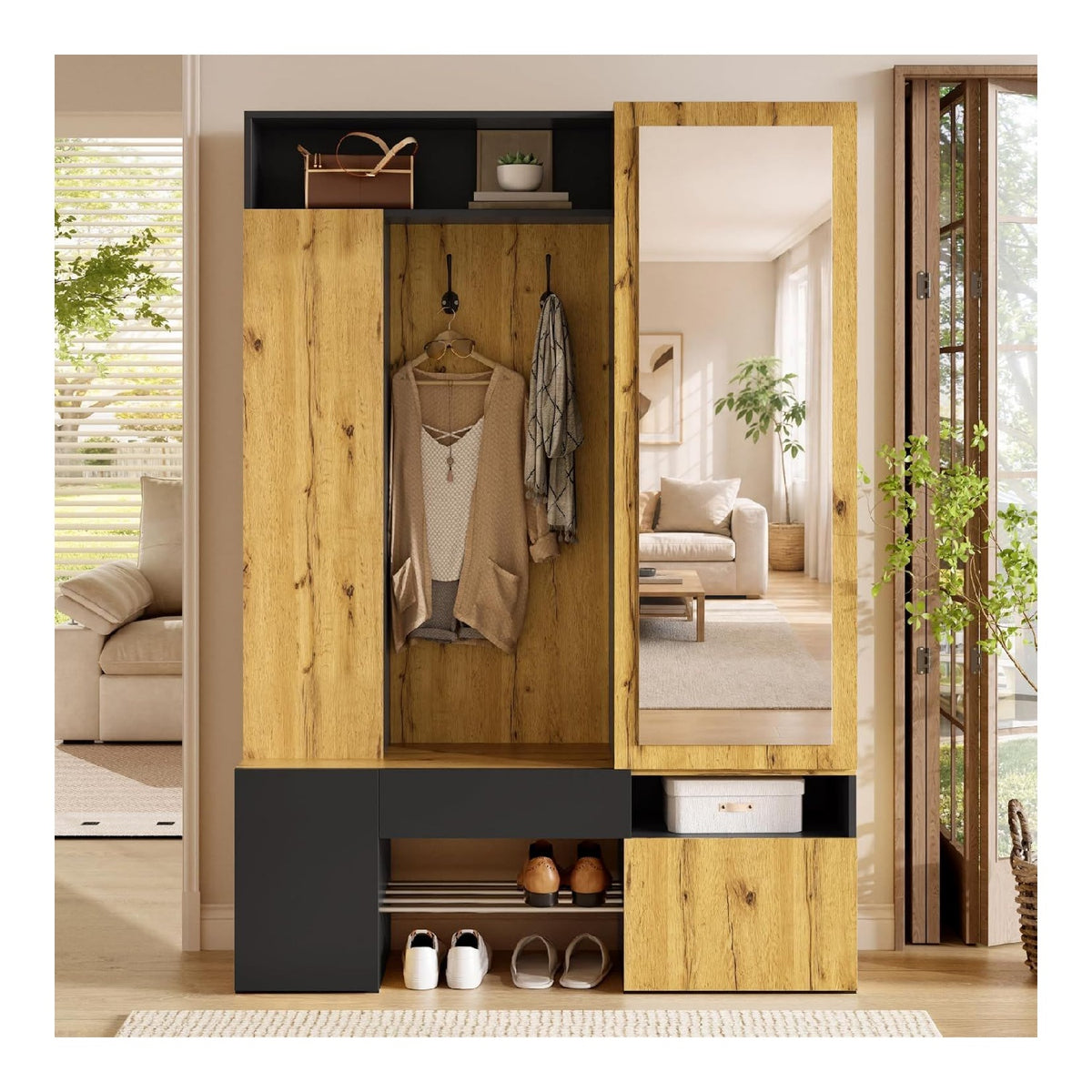 Rangements avec rangement ferme noir