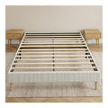 Cadres de lit avec rangement ferme finition bois creme