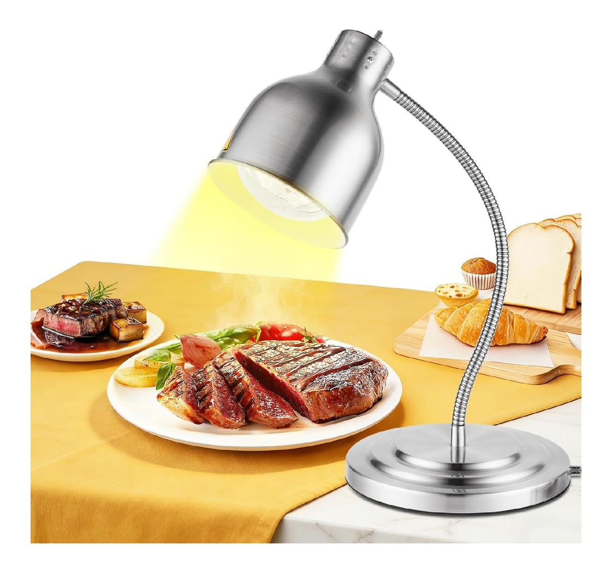 Chauffe-plats reglable noir