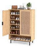 Armoires a chaussures reglable avec rangement ferme naturel