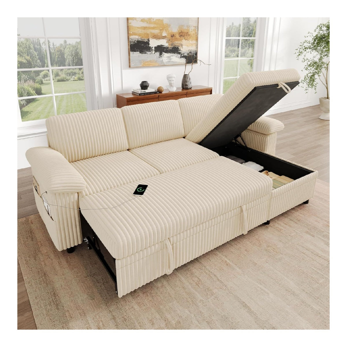 Canapes et divans reglable inclinable beige 212 x 150 x 89 cm