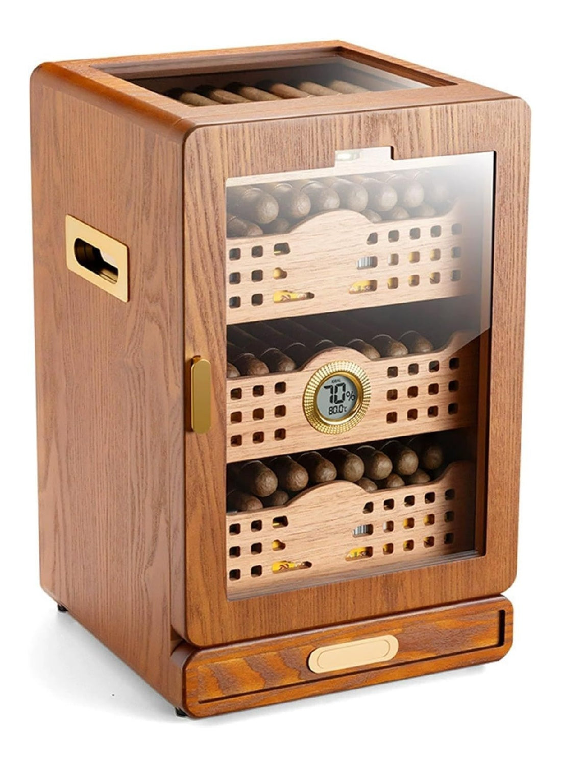 Armoire de rangement avec tiroirs avec rangement ferme chene 25,5 x 25,5 x 40 centim