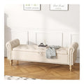 Bancs de rangement avec rangement ferme finition bois blanc 45 x 160 x 53 centim