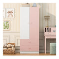 Armoire de rangement avec tiroirs avec rangement ferme blanc 3,70x40x170cm