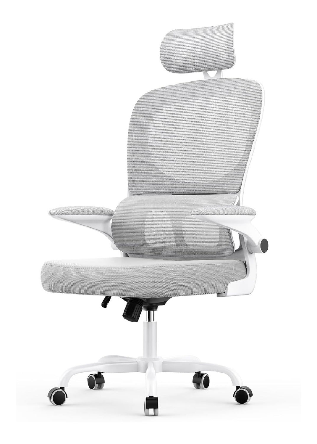 Chaise confortable reglable avec rangement ferme gris 54 x 51 x 127 centim