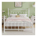 Cadres de lit avec rangement ferme structure metal blanc