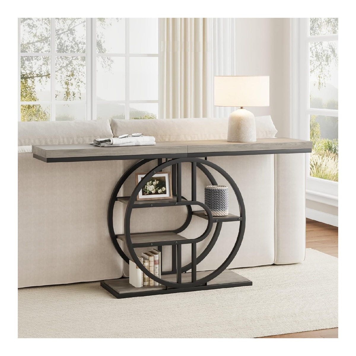 Tables consoles structure metal gris