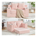 Canapes et divans avec rangement ferme revetement velours rose