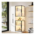 Armoires vitrees de presentation reglable blanc
