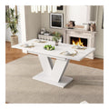 Tables finition bois structure metal blanc