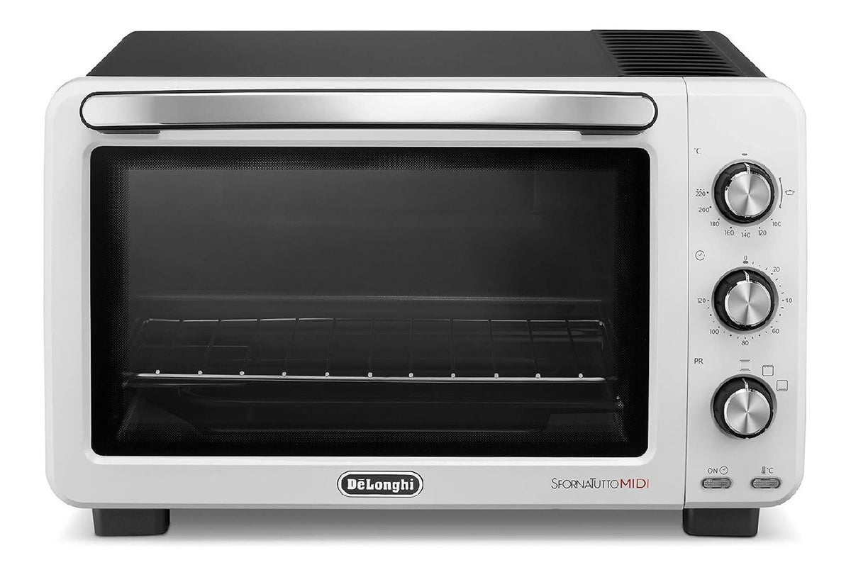 Micro-ondes multifonctions finition inox reglable blanc