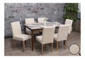 Chaise confortable finition bois creme