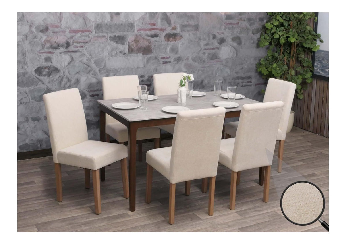 Chaise confortable finition bois creme