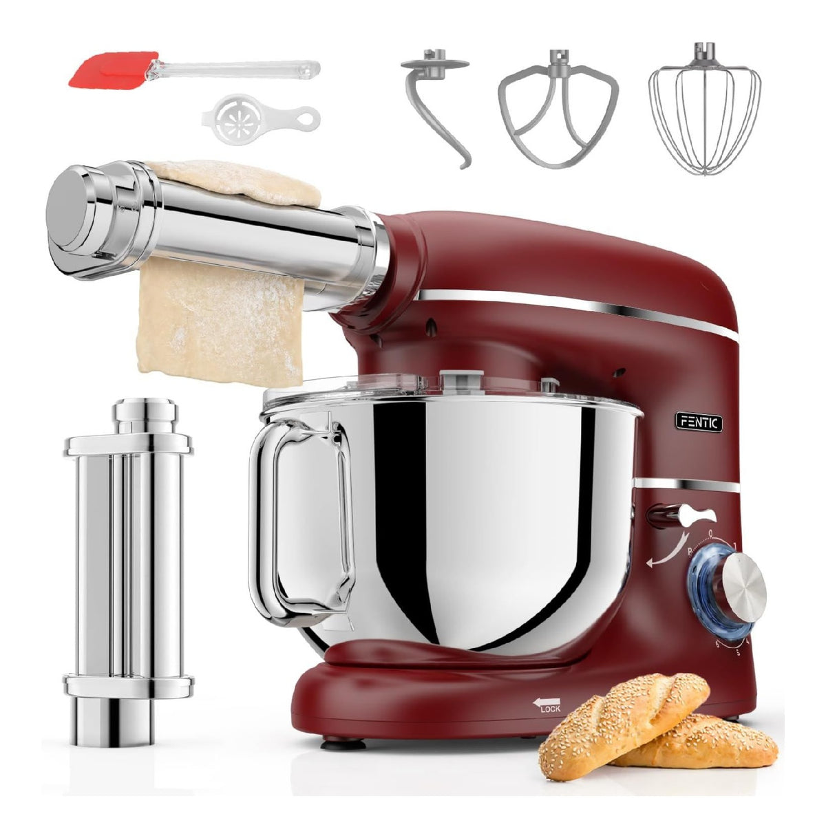 Robots multifonctions finition inox fonctionnement silencieux rouge