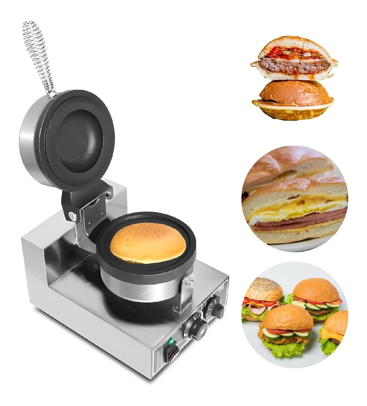 Appareils a sandwich et presses a panini reglable noir