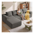 Canapes et divans avec rangement ferme revetement velours gris 171 x 261 x 58 centim