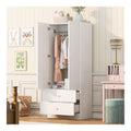 Armoire de rangement avec tiroirs avec rangement ferme blanc 40 x 70 x 170 centim