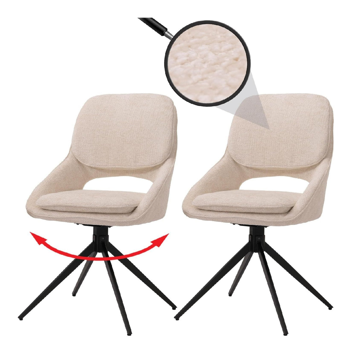 Chaise confortable reglable beige