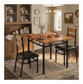 Ensembles pour salle a manger finition bois structure metal noir