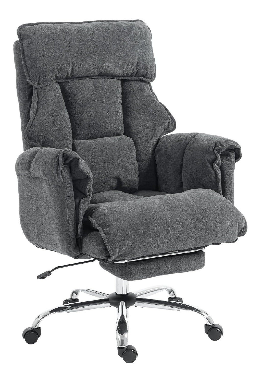Chaise confortable reglable inclinable gris fonce
