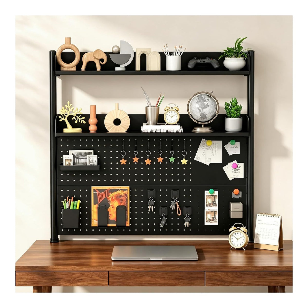 etageres de bureau et hors surface reglable avec rangement ferme noir