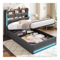 Lits avec tiroirs avec rangement ferme gris fonce 2,15 x 0,95 x 1,09 m