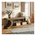 Bancs de rangement finition bois marron