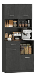Buffets, credences et vaisseliers reglable avec tiroirs noir 80 x 35 x 180 cm
