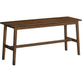 Assise d'entree en bambou moka au style naturel, banc solide pour salon cuisine ou salle a manger
