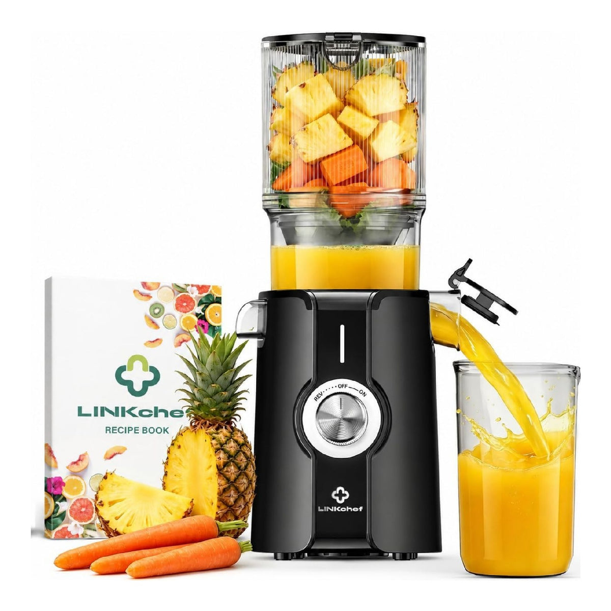 Extracteurs de jus a vis simple compact noir format compact