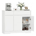 Buffets, credences et vaisseliers reglable avec tiroirs blanc 33 x 100 x 81,5 centim