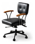 Chaise confortable sur roulettes inclinable noir
