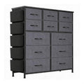 Commode de rangement reglable avec tiroirs gris