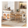 Tables avec tiroirs avec rangement ferme blanc 71 x 92 x 200 centim