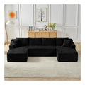 Canapes et divans avec rangement ferme revetement velours noir 3,39 x 1,68 x 0,82 m