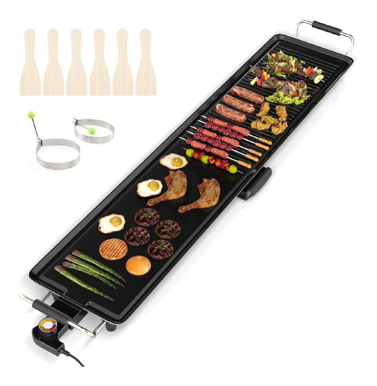 Plancha portable reglable noir