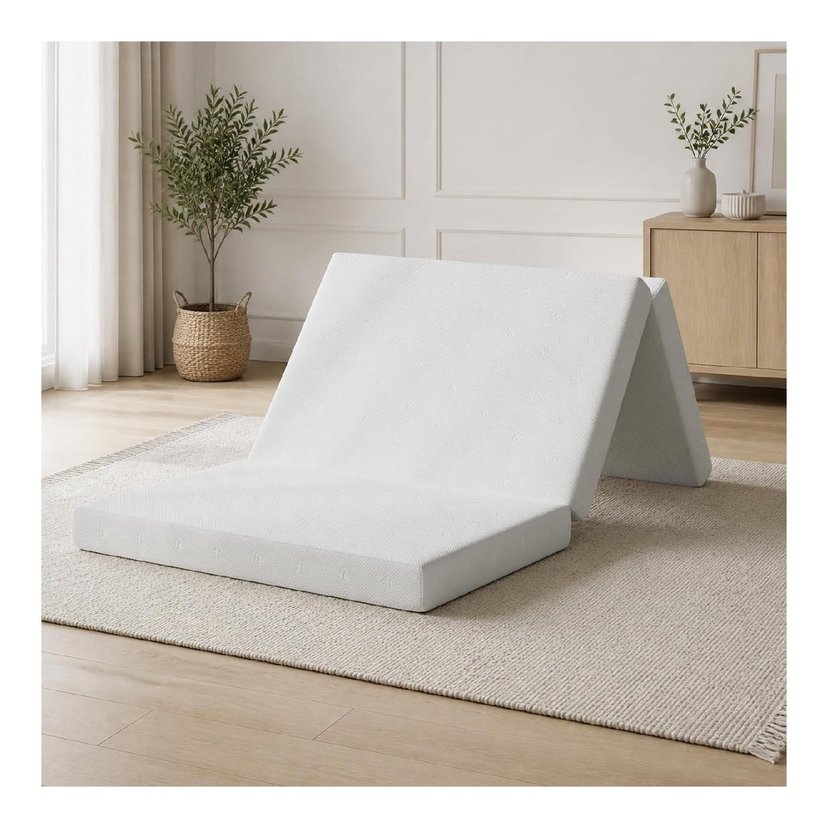 Matelas pliable blanc