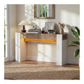 Tables consoles reglable avec tiroirs naturel