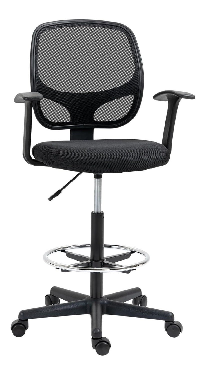 Chaise confortable reglable avec rangement ferme noir 57 x 64 x 132 centim