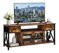 Banc TV reglable avec tiroirs noir