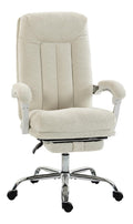 Chaise confortable reglable avec rangement ferme creme 69 x 68 x 117 centim