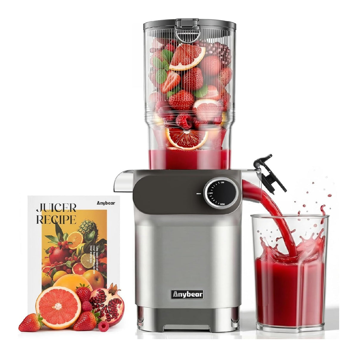 Extracteurs de jus a vis simple finition inox argente