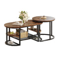 Bouts de canape avec rangement ferme finition bois marron