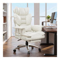 Chaise confortable reglable avec rangement ferme blanc 72 x 77 x 140 centim