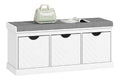 Bancs de rangement avec tiroirs avec rangement ferme blanc