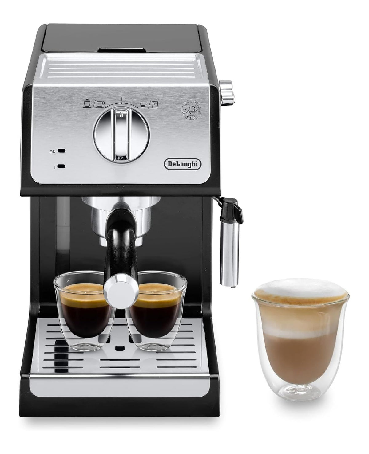 Machines expresso a vapeur reglable noir