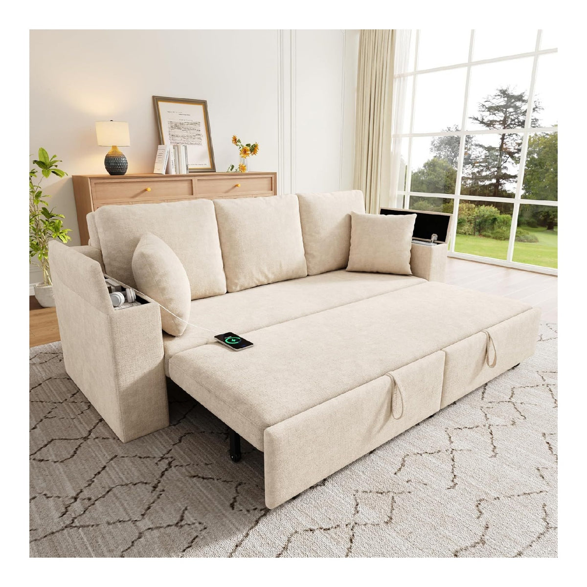 Canapes et divans avec tiroirs structure metal beige