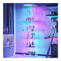 Armoires vitrees de presentation avec rangement ferme finition bois transparent